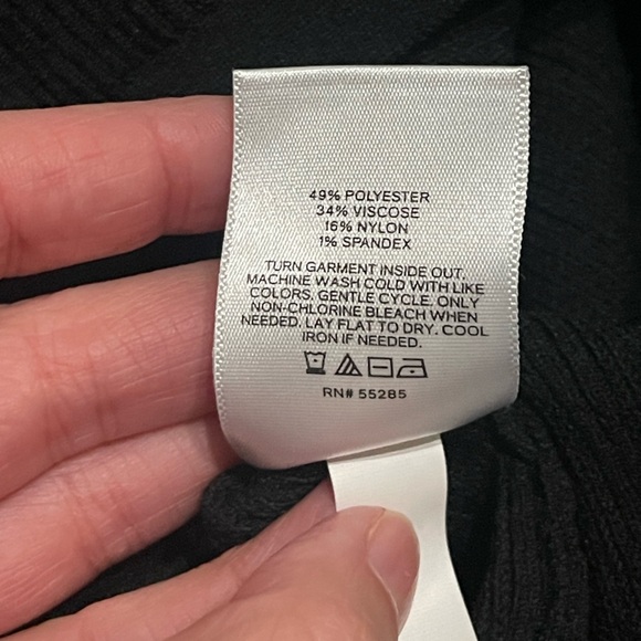 EXPRESS Black Turtleneck Sweater Military Gold Button Accent Balmain-Style Small - Picture 6 of 8